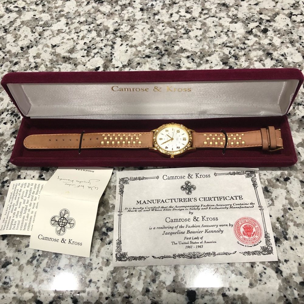 Camrose and kross JBK Gold tone quartz watch